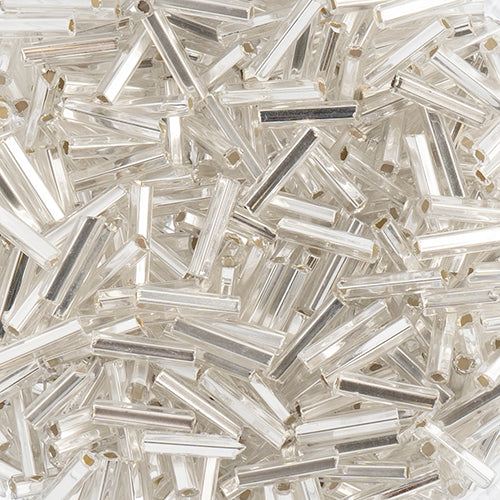 Czech Bugles Silver Lined Crystal