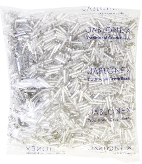 Czech Bugles Silver Lined Crystal