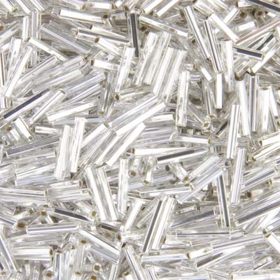 Czech Bugles Silver Lined Crystal