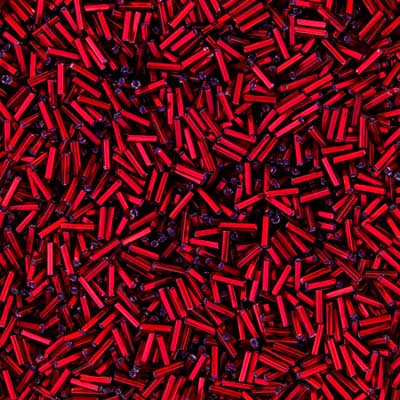 Czech Bugles Silver Lined Light Red