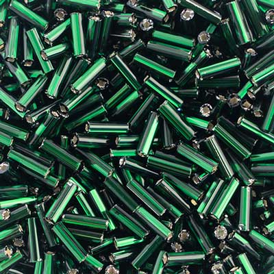 Czech Bugles Silver Lined Green