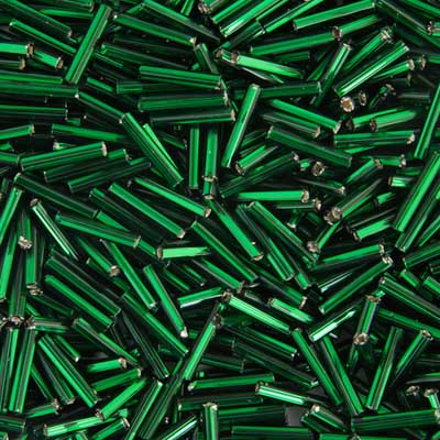 Czech Bugles Silver Lined Green