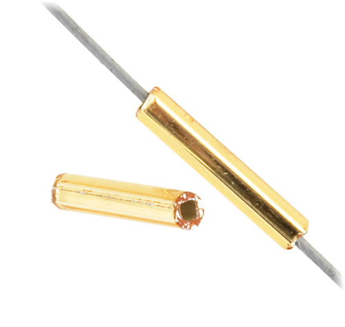 Czech Bugles Silver Lined Gold