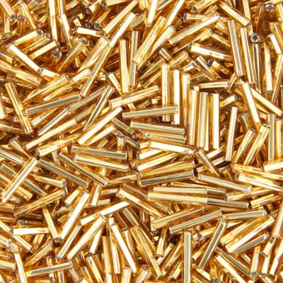 Czech Bugles Silver Lined Gold