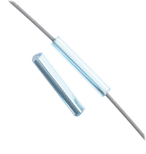 Czech Bugles Silver Lined Aqua