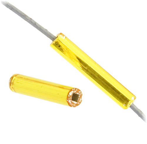 Czech Bugles #5 Silver Lined Yellow