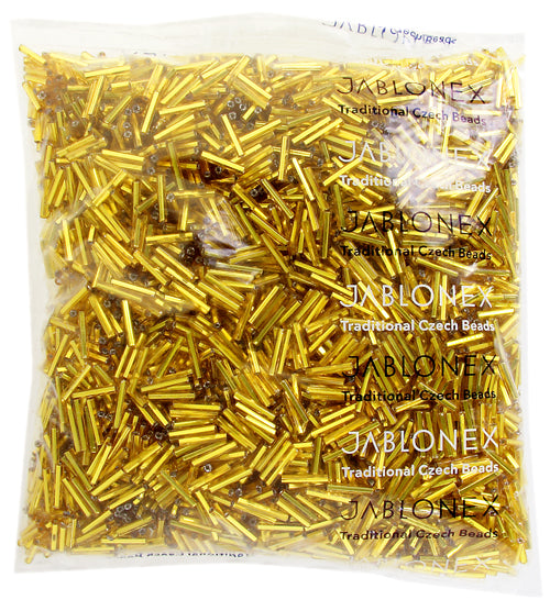 Czech Bugles #5 Silver Lined Yellow