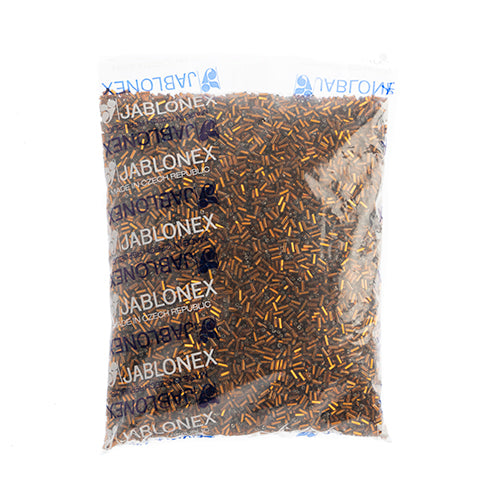 Czech Bugles Silver Lined Brown