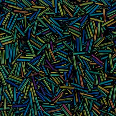 Czech Bugles Opaque Green Iris