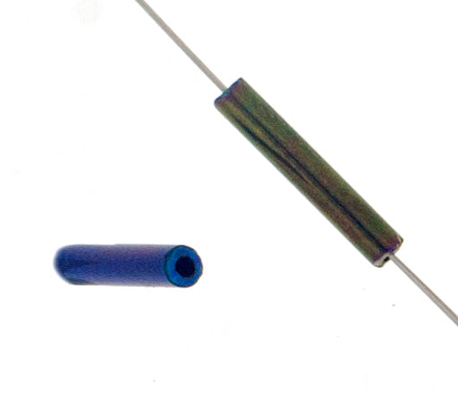 Czech Bugles Opaque Green Iris