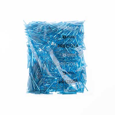 Czech Bugles Silver Lined Aqua