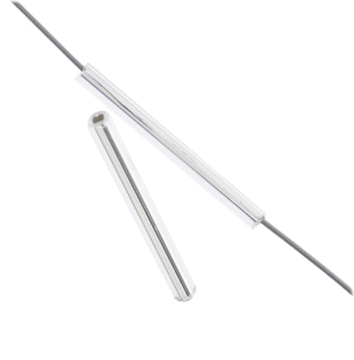 Czech Bugles Silver Lined Crystal