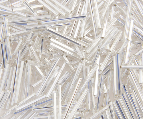 Czech Bugles Silver Lined Crystal