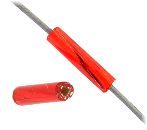 Czech Twisted Bugles Silver Lined Light Red