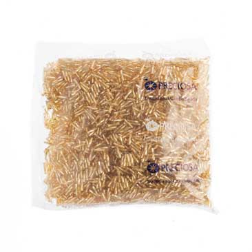 Czech Twisted Bugles Silver Lined Gold