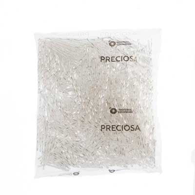 Czech Twisted Bugles Silver Lined Crystal