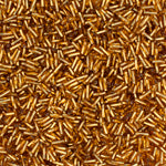 Czech Twisted Bugles Silver Lined Gold