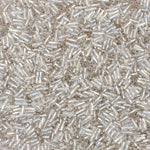 Czech Twisted Bugles Silver Lined Crystal