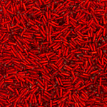 Czech Twisted Bugles Silver Lined Light Red