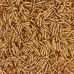 Czech Twisted Bugles Silver Lined Gold