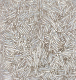 Czech Twisted Bugles Silver Lined Crystal