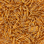 Czech Twisted Bugles Silver Lined Gold