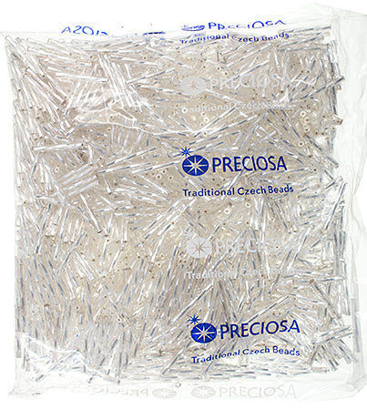 Czech Twisted Bugles Silver Lined Crystal