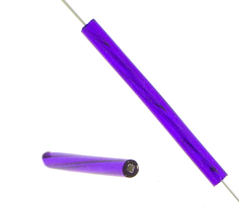 Czech Twisted Bugles Silver Lined Royal Blue