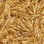 Czech Twisted Bugles Silver Lined Gold