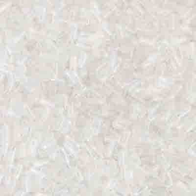 Czech Super Twisted Bugles #2 Transparent Crystal Iris