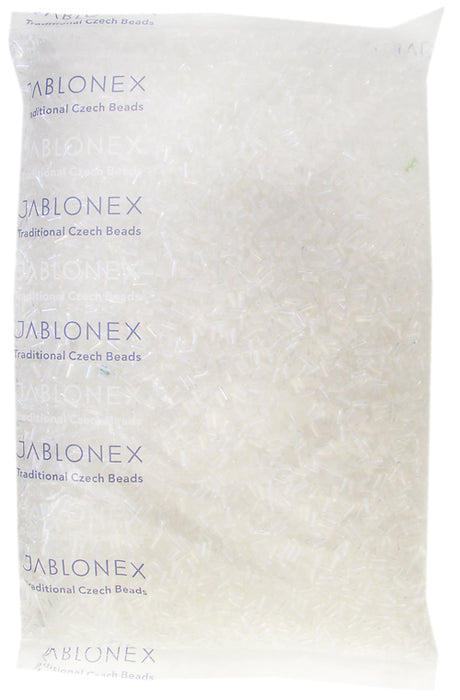 Czech Super Twisted Bugles #2 Transparent Crystal Iris