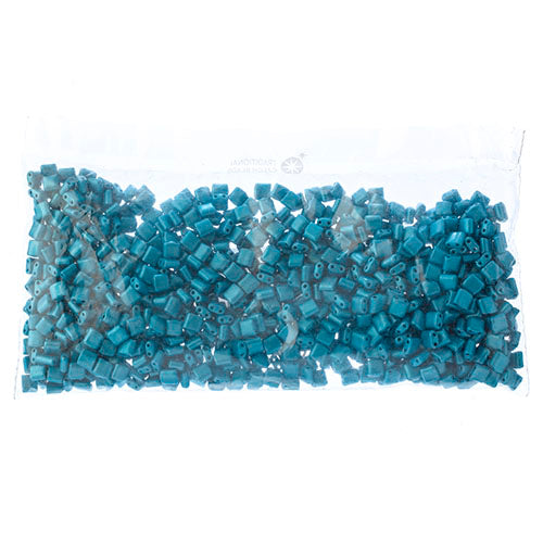 Czech Seed Beads KARO 5x5mm Opaque Chalk Metallic Dyed