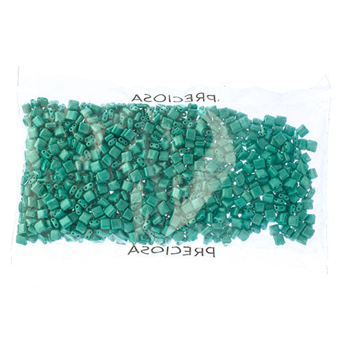 Czech Seed Beads KARO 5x5mm Opaque Chalk Metallic Dyed