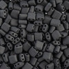 Czech Seed Beads KARO 5x5mm Opaque Black Matte