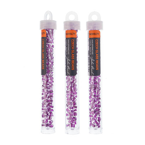 Czech Rola Beads 4.5mm apx 20g Vial Transparent Crystal Color Lined