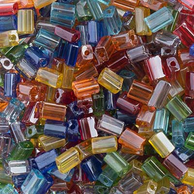 Czech Tiny Flats 5x3.5mm Transparent Mix