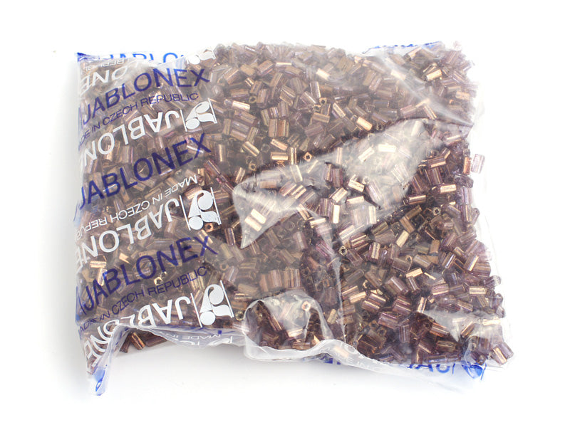 Czech Rectangle Beads 5x2.6mm Luster Square Hole