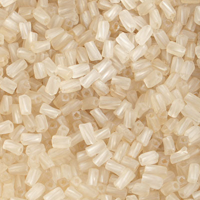 Czech Twisted Rectangle Beads 5x2.6mm Luster Square Hole