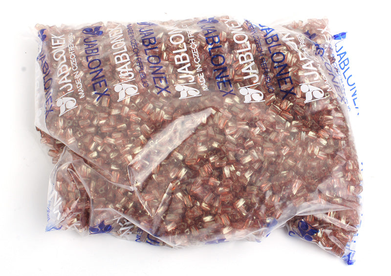 Czech Twisted Rectangle Beads 5x2.6mm Luster Square Hole