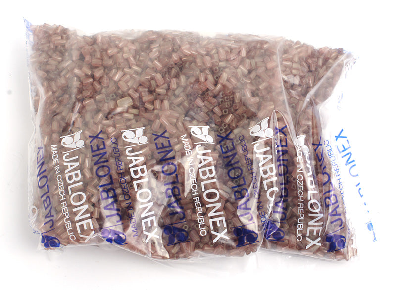 Czech Twisted Rectangle Beads 5x2.6mm Luster Square Hole