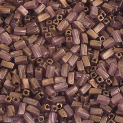 Czech Twisted Rectangle Beads 5x2.6mm Luster Square Hole