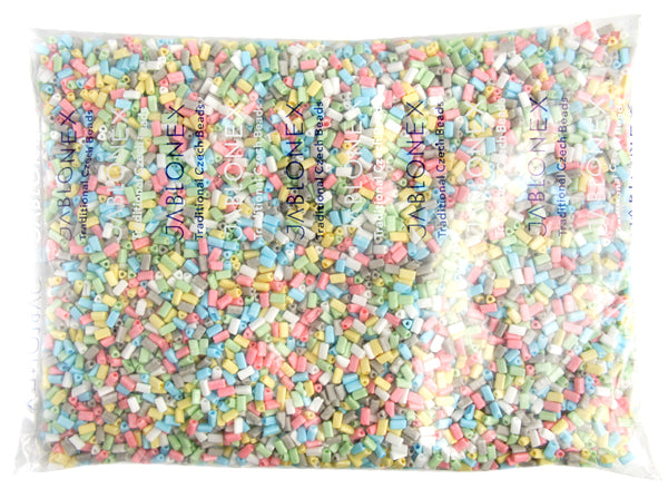 Czech Triangular Beads 5x2.5mm Shiny/Matte Spring Mix