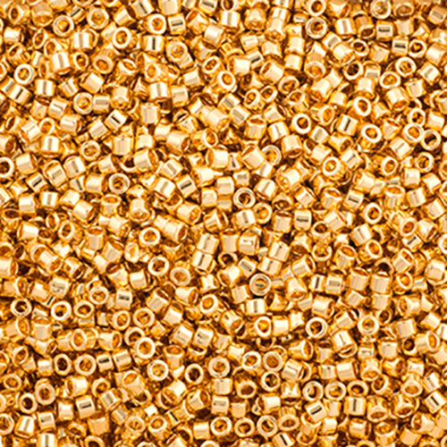 Miyuki Delica 11/0 3.3g Vials 24kt Plated