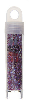 Miyuki Delica 11/0 5.2g Vials Color Lined Dyed Aurora Borealis