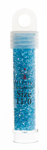 Miyuki Delica 11/0 5.2g Vials Color Lined Dyed Aurora Borealis