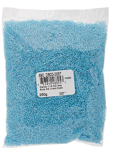 Miyuki Delica 11/0 Bag Color Lined Dyed Aurora Borealis