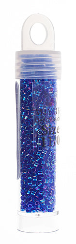 Miyuki Delica 11/0 5.2g Vials Color Lined Dyed Aurora Borealis