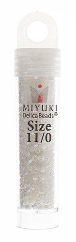 Miyuki Delica 11/0 5.2g Vials Color Lined Dyed Aurora Borealis