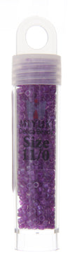 Miyuki Delica 11/0 5.2g Vials Color Lined Dyed Aurora Borealis