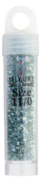 Miyuki Delica 11/0 5.2g Vials Color Lined Dyed Aurora Borealis